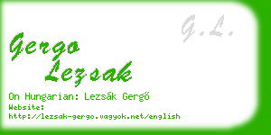 gergo lezsak business card